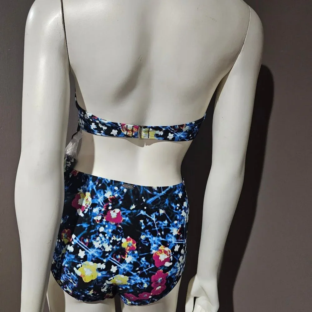 Calvin Klein Printed Balconette Bikini Top & Tummy-Control High-Waist Bottoms
